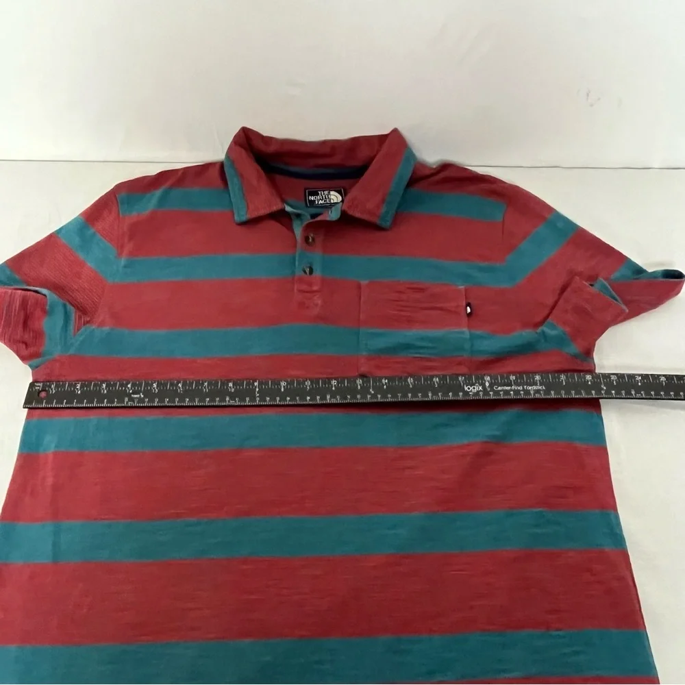 The North Face Lot Of 2 Polo Shirt Mens Large Striped Cotton Outdoors Size Large